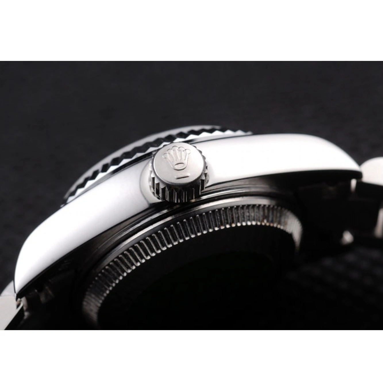 Polished Steel Tone Stainless Datejust Two Dial Red Rolex 1015